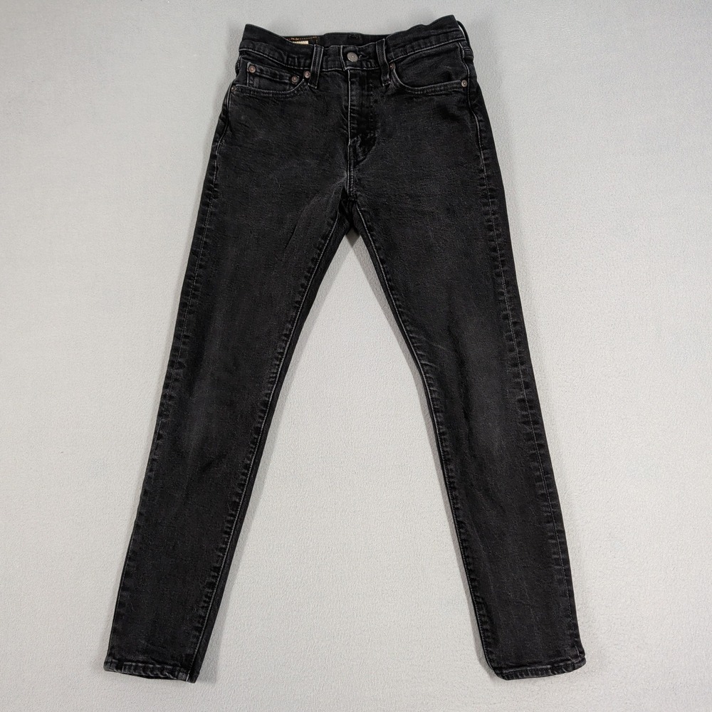 Levi's Jeans Men 29x30 Black 512 Skinny‎ Fit 28833-0848 Denim Casual BIG E
